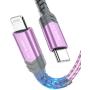 USB C to Lightning Cable 6ft, JSAUX [Apple MFi Certified] Support Power Delivery Fast Charging iPhone USB-C Charger Compatible with iPhone 11/11 Pro/11 Pro Max/X/XS/XR/XS Max/8/8 Plus(Purple)