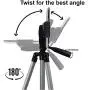 Acuvar 50" Inch Aluminum Camera Tripod with Quick Release + Universal Smartphone Mount for iPhone 11 Pro, 11 Pro Max, Xs, SE 2, Xr, X, 8, 8+, Pixel 3, XL, Android Note 10, S10, S20 & More Smartphones Acuvar 50" Inch Aluminum Camera Tripod with Quick Release + Universal Smartphone Mount for iPhone 11 Pro, 11 Pro Max, Xs, SE 2, Xr, X, 8, 8+, Pixel 3, XL, Android Note 10, S10, S20 & More Smartphones