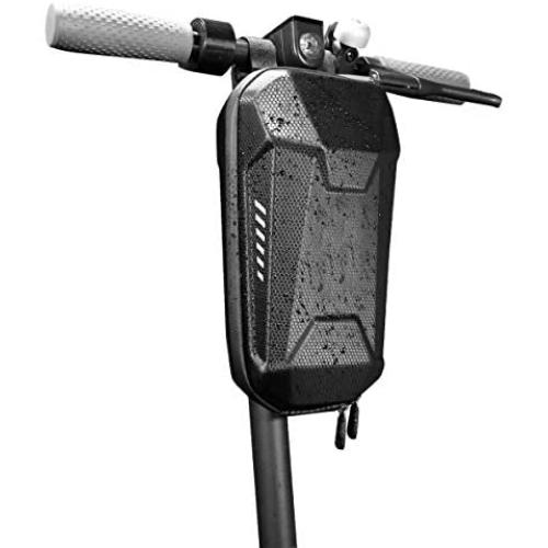 Linjin Scooter Storage Bag, Electric Scooter Front Hanging Bag,Hard Shell Waterproof Scooter Storage Bag for Kick Scooters Folding Bike