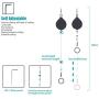 KIWI design VR Cable Management | Ceiling Pulley System for HTC Vive/Vive Pro Virtual Reality/Oculus Rift/PS VR/Microsoft MR/Samsung Odyssey VR Accessories (Black)