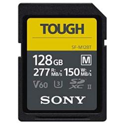 Sony TOUGH-M series SDXC UHS-II Card 128GB, V60, CL10, U3, Max R277MB/S, W150MB/S (SF-M128T/T1)