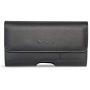 Reiko Mobile Vogue Premium Eco-Friendly Leather Phone Pouch Belt Clip Holster Compatible with iPhone/Galaxy/Stylo/Android Phone with Protective Case on (Black-MV500, 5.8 x 3.2 x 0.7 in)