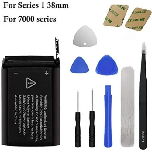 Battery Replacement A1578 with Repair Tool Set Kit for S1 Apple Watch Series 1 A1802 and (1st Generation) A1553 38 mm 295895 Battery Replacement A1578 with Repair Tool Set Kit for S1 Apple Watch Series 1 A1802 and (1st Generation) A1553 38 mm 295895