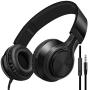 Over Ear Headphones with 5 Feet / 1.5M Cable, findTop 3.5mm Gaming Headset Noise Isolating with Mic and Volume Control for TV, PC and Cell Phone