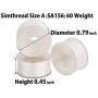 Simthread Size A SA156 Prewound Bobbin Thread with Storage Plastic Box Bundle | White+Black Colors & 25pcs White Color