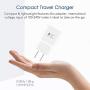 Samsung Adaptive Fast Charging Wall Charger Adapter Compatible with Samsung Galaxy S6 S7 S8 S9 S10 / Edge/Plus/Active, Note 5,Note 8, Note 9 and More (2 Pack) ChiChiFit Quick Charge (White)