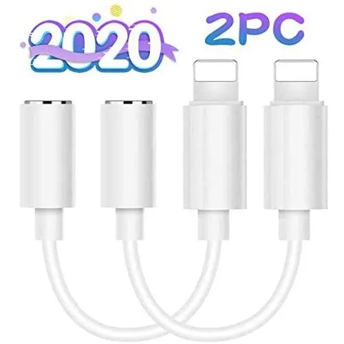 (2Pack) for iPhone Headphone Adapter to 3.5 mm Headphone Jack Connector for iPhone Converter Adapter for iPhone 11/7/7Plus/ 8/8Plus/X/10/XR Dongle for iPhone Earphone Audio Aux Adapter (2Pack) for iPhone Headphone Adapter to 3.5 mm Headphone Jack Connector for iPhone Converter Adapter for iPhone 11/7/7Plus/ 8/8Plus/X/10/XR Dongle for iPhone Earphone Audio Aux Adapter