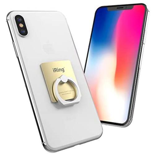 iRing Original by AAUXX Cell Phone Ring Holder, Mobile Finger Grip Ring Stand Compatible with iPhone, Samsung, Other Android Smartphones and Tablets.(Champagne Gold)
