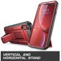 SUPCASE Unicorn Beetle Pro Series Case Designed for iPhone XR, with Built-in Screen Protector Full-Body Rugged Holster Case for iPhone XR 6.1 Inch (2018 Release) (MetallicRed)