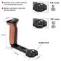SMALLRIG Universal Wooden Left Side Handle for DJI Ronin S/Ronin SC/Zhiyun Crane 2 / Crane V2 Series Gimbal Stabilizer w/Cold Shoe, 3/8 Locating Holes for ARRI Standard - 2222