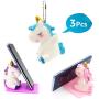 3 Pack Unicorn Phone Stand/Keychains/Squishies for Party Supplies - Multi-Functional Phone Holder - Desktop Cell Phone Adjustable Stand - Gift for Girls and Unicorn Theme Party (Unicorn/Keychains)