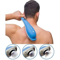 TheraFlow Handheld Deep Tissue Percussion Massager. Muscles, Back, Body, Neck, Foot, Shoulder, Scalp, Head. Trigger Point Pain Relief, Relaxation. Attachments for Acupoint, Shiatsu, Kneading. Gift