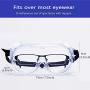 4 pack Safety goggles, Protective eyewear, Eye protection,Anti scratch,UV and splash,Soft light weight Safety glasses for DIY, Lab,Cycling and more