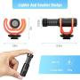 Universal Video Microphone with Shock Mount,Windscreen,3m Extension Cable for iPhone, Android Smartphones, Canon EOS, Nikon DSLR Cameras and Camcorders - Perfect Camera Microphone, Shotgun Mic