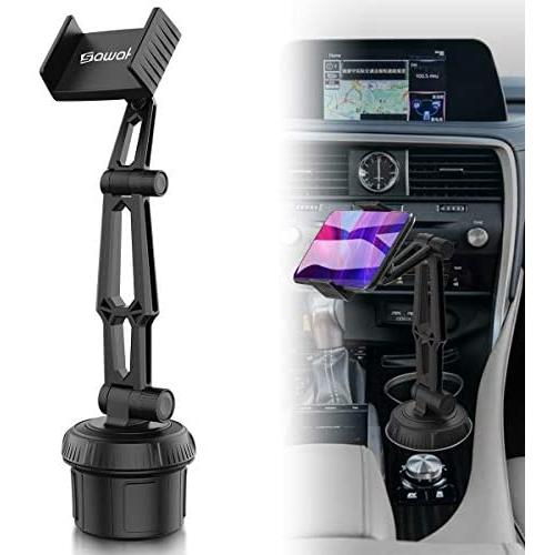 Car Cup Holder Phone Mount, SAWAKE Universal Adjustable Cell Phone Cup Holder Cradle Car Mount for iPhone Xs Max/XR/X/11/8/7 Plus/6S, Samsung Galaxy S20/S10/S9/S8/S7 Edge Note 9/8, Google Pixel, GPS