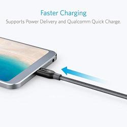 Anker USB C to USB C Cable, Powerline+ USB 2.0 Cord (6ft), High Durability, for USB Type-C Devices Including Galaxy Note 8 S8 S8+ S9, iPad Pro 2020, Pixel, Nexus 6P, Huawei Matebook, MacBook and More