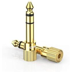 UGREEN 6.35mm (1/4 inch) Male to 3.5mm (1/8 inch) Female Stereo Audio Adapter Gold Plated, 2 Pack