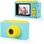 myFirst Waterproof Kids Camera Mini 8MP 1080P HD Camcorder with Free 16GB MicroSD Card Included and MicroSD Support Slot Video Taking Function and Preset Frames (Blue)