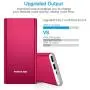 POWERADD Pilot 2GS 10000mAh Power Bank Portable Charger Dual USB Ports + Micro Input High-Speed Charging External Battery Compatible for iPhone Xs, XR,X, 8, 7 Plus, iPad, Samsung Galaxy - Red POWERADD Pilot 2GS 10000mAh Power Bank Portable Charger Dual USB Ports + Micro Input High-Speed Charging External Battery Compatible for iPhone Xs, XR,X, 8, 7 Plus, iPad, Samsung Galaxy - Red