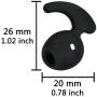 ALXCD Earbud Tips for Samsung Earphones, 4 Pair Black Anti-Slip Silicone Replacement Ear Tips for Galaxy S7edge S7 S6edge, Samsung Level U EO-BG920 Bluetooth Earphone [Sport] (Black 4 Pair)