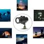 D&F Waterproof Torch LED Light 1000LM Diving 60m Video Flashlight Lamp for GoPro Hero 8/7/6/5/4/HERO(2018),DJI OSMO Action,AKASO,Campark,Crosstour,APEMAN and Other Action Sports Camera