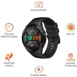 HUAWEI Watch GT 2e Bluetooth SmartWatch, Sport GPS 14 Days Working Fitness Tracker, Heart Rate Tracker, Blood Oxygen Monitor, Waterproof for Android and iOS, 46mm Graphite Black