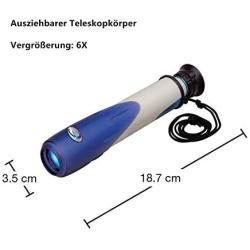 IDS Home 6X Handheld Telescope Eye Watching Scope Toys for Kids, 23131 Educational Science Toy Plastic, Outdoor Monocular for World Watching