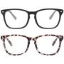 Livho 2 Pack Blue Light Blocking Glasses, Computer Reading/Gaming/TV/Phones Glasses for Women Men,Anti Eyestrain & UV Glare (Matte Black+Leopard)