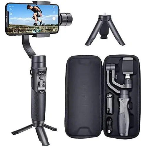 Hohem iSteady Mobile Plus - 3-Axis Handheld Gimbal Stabilizer, Supports Max. 280G, 600 Degrees Roll Inception Mode, Auto Face Tracking, which can Work with iPhone 11 Pro Max and Android Smartphones. Hohem iSteady Mobile Plus - 3-Axis Handheld Gimbal Stabilizer, Supports Max. 280G, 600 Degrees Roll Inception Mode, Auto Face Tracking, which can Work with iPhone 11 Pro Max and Android Smartphones.