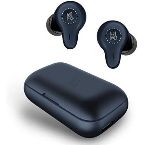 True Wireless Earbuds Dynamic Bass Indigo Blue O7 by MIFO, Qualcomm APT-X TWS CVC Noise Cancelling Headphones with Charging Case, Bluetooth 5.0 Wireless Sport Earphones for Running, One-Step Pairing