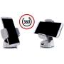 Radish Stars Adjustable Strong Sticky Dashboard Car Phone Mount Crystal Rhinestone Phone Holder, White