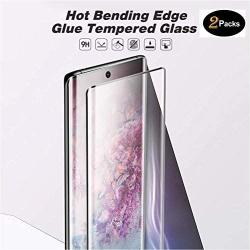 2 Pack HD Galaxy Note 10 Screen Protector,Tempered Glass for Galaxy Note 10 [3D Full Edge Covered][9H Hardness][Anti-dirty]Case Friendly Glass Protector, For Samsung Galaxy Note 10