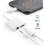 Headphone Adapter for iPhone Adaptor to 3.5mm AUX Audio Adapter Jack Cable Splitter for iPhone 7/7 Plus/8/8 Plus/X/XR/XS/XS Max/11/11 Pro 3.5mm Earphone Connector Dongle Support for All iOS Systems