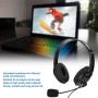 CiCiglow Wired Gaming Chat Headset with Noise-Cancellation Microphone, 3.5mm ABS Lightweight Computer Mobile Phone Over Ear Headphone for PS4(Black)