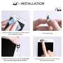 Webcam Cover Slide Cute Pattern Web Camera Cover 0.7mm Thin Fits for Laptop MacBook Pro iMac Air Computer Smartphones Tablets Protect Your Privacy and Security Strong Adhesive Black(3Pack)