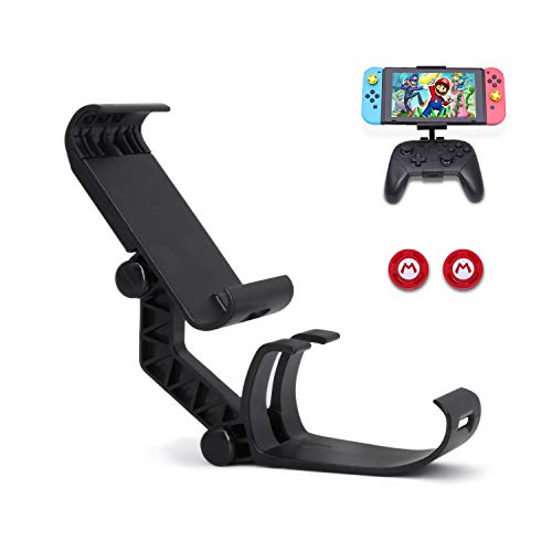 Dainslef Switch Controller Holder for Switch/Switch Lite, Foldable Nintendo Switch Mount, Switch Pro Controller Grip(Controller/ Switch/ Switch Lite Not Included and Only Fit Offical Controller)