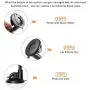Crazefoto Cell Phone Holder for Car, Windshield Long Arm Car Phone Mount with One Button Design and Anti-Skid Base Car Holder Compatible with iPhone Xs MAX/XS/XR/X/8/7/7P/6s, Galaxy S6/S7/S8,Google