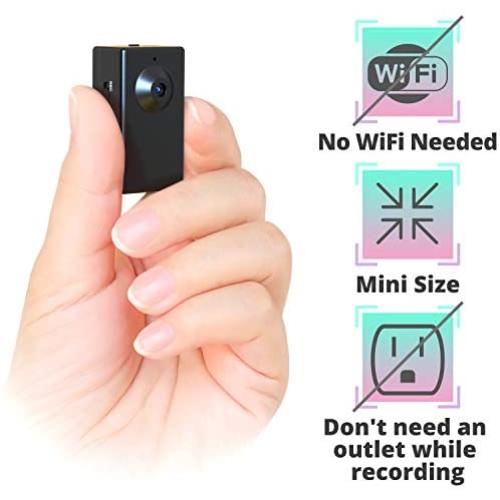 Spy Camera Without WiFi – Small Body Hidden Camera – Mini Spy Camera Motion Activated – Secret Nanny Cam – Tiny Recorder HD Video – Portable Stealth Spying Recording Camera Home Security Easy to Use