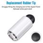 Zspeed [2 in 1] Magnetic Replacement Cap for Apple Pencil - Rubber Tips Fiber Tips as Stylus Compatible with All Touch Screen Tablets/Cell Phones