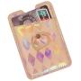 Oddss Rose Gold Cell Phone Card Hoder with Ring Stand RFID Blocking Ring Pocket Wallet Stick on Cell Phone Credit for Back of iPhone,Android Smartphones