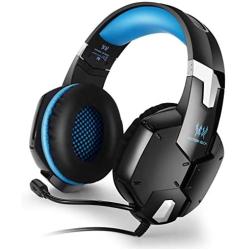 Gaming Headset, 3.5mm Audio Jack Gaming Headphone, Headband with Mic Stereo Soft Memory Earmuffs for Mobile Phone iPad PC Playstation 4 etc