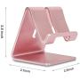 Cell Phone Stand, ZTON Aluminum Metal Tablet Stand, Mobile Phone Holder for iPhone iPad Samsung for Desk Table Bedroom Kitchen (Rose Gold)