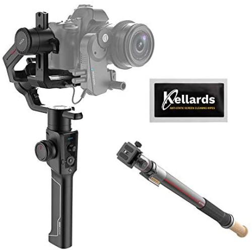 Moza Air 2 3-Axis Handheld Gimbal Stabilizer with Moza Slypod 2-in-1 Monopod & Cleaning Wipes (5-Pack) Bundle