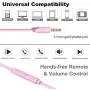 Joymiso Tangle Free Earbuds for Kids Women Small Ears with Case, Comfortable Lightweight in Ear Headphones, Flat Cable Ear Buds Wired Earphones with Mic and Volume Control for Cell Phone Laptop (Pink) Joymiso Tangle Free Earbuds for Kids Women Small Ears with Case, Comfortable Lightweight in Ear Headphones, Flat Cable Ear Buds Wired Earphones with Mic and Volume Control for Cell Phone Laptop (Pink)