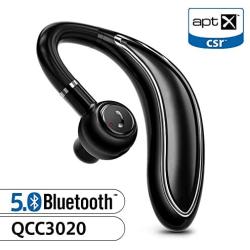 Bluetooth Earpiece for Cell Phone, Timmkoo S60 Single Ear Hands-Free Wireless Bluetooth Headset with Mic Apt-X CVC8.0 for iPhone, Samsung, Android, PC, Laptop, Tablet, TVs (Silver)