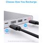 Yoobao 20000mAh Power Bank Mobile Phone Charger External Battery Pack Battery Backup Cell Phone (Dual Input, Dual USB Output) Compatible iPhone 11 Xs Xr X 8 7 Plus, iPad, Samsung and More - Gray