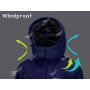 Wantdo Womens Mountain Waterproof Ski Jacket Windproof Rain Jacket Winter Warm Snow Coat