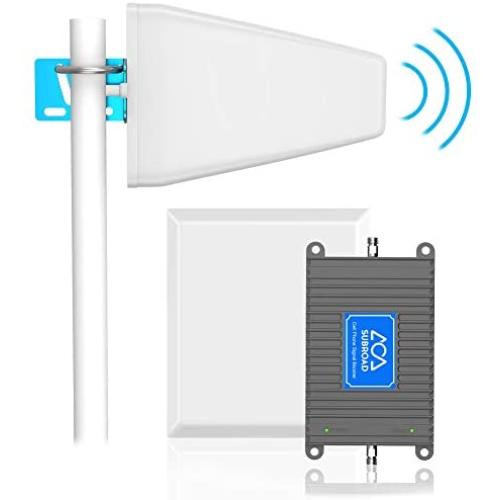 AT&T 4G Cell Phone Signal Booster for Home and Office - Boosts 4G LTE Voice and Data 700MHz Band 12/17 T-Mobile Signal Repeater and Panel/LPDA Antennas Cellular Amplifier Kit - Cover Up to 5000 Sq Ft