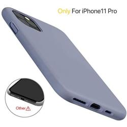 Miracase Liquid Silicone Case Compatible with iPhone 11 Pro 5.8 inch(2019), Gel Rubber Full Body Protection Shockproof Cover Case Drop Protection Case (Lavender Gray)