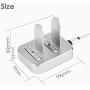 2-in-1 Charging Stand Compatible with iPhone 11/XS/8/8Plus/7/iPad/Airpods1/2/Airpods pro, Aluminum Alloy Built-in USB Cell Phone Charging Stations, Dual Charger Station, Mobile Phone Holder (Silver)